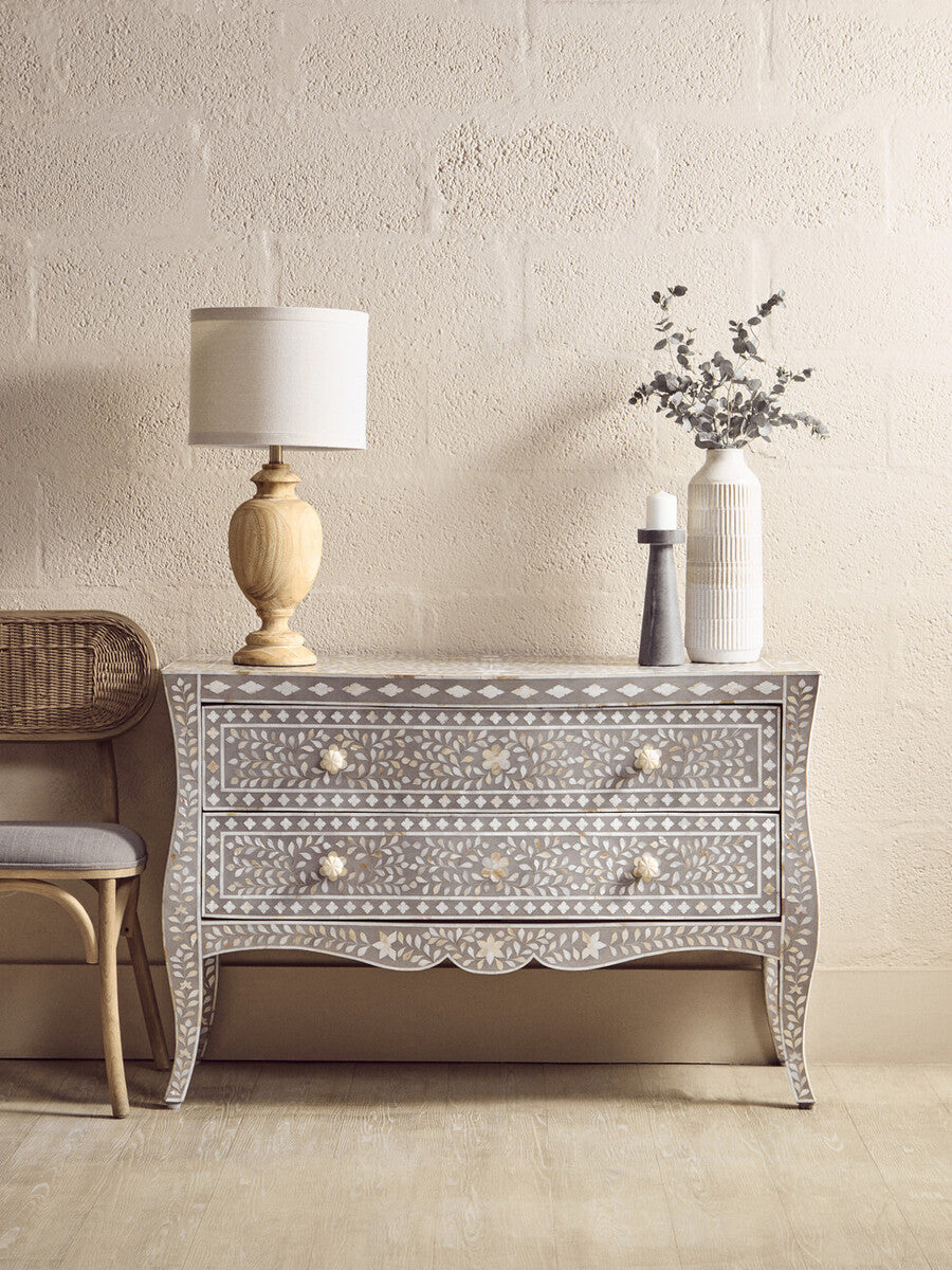Fusion Chest of 2 Drawers with Mother of Pearl Inlay