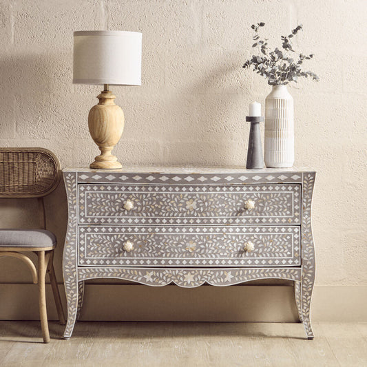Fusion Chest of 2 Drawers with Mother of Pearl Inlay