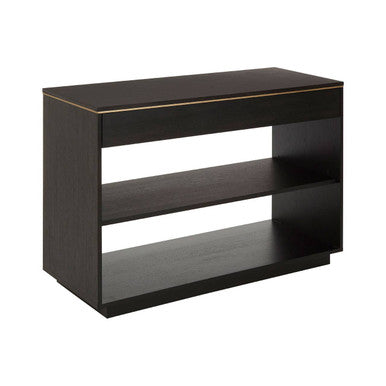 Brown Oak Veneer Wooden Console Table with Storage Space | Diamond