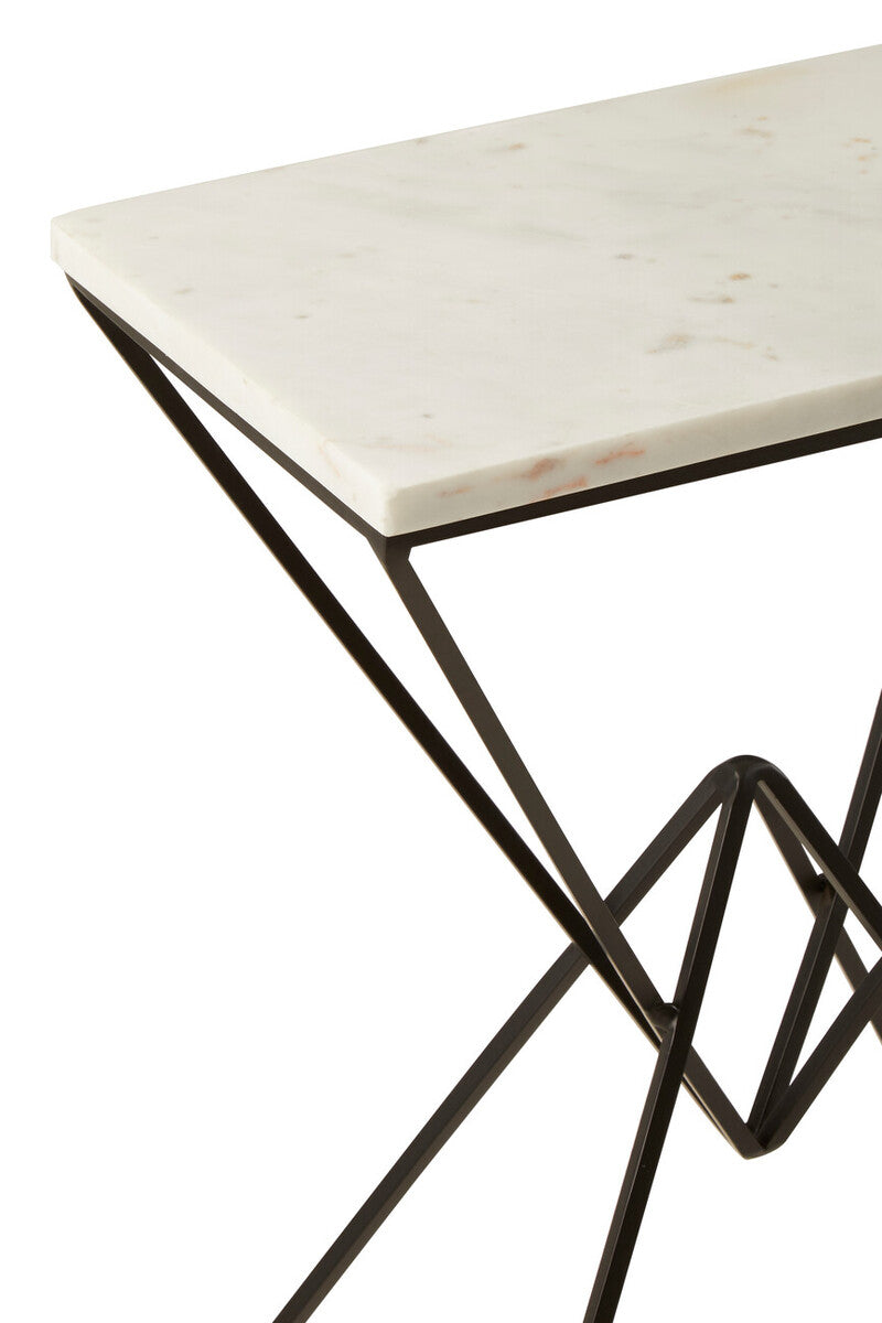 Shalimar Marble top Rectangular Side Table