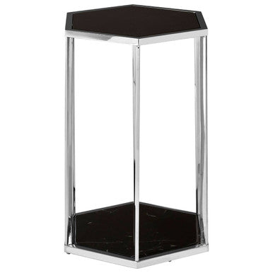 Piermount Black And Silver End Table