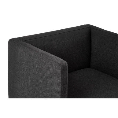 Black Dining Chair with Silver Legs | Piermount