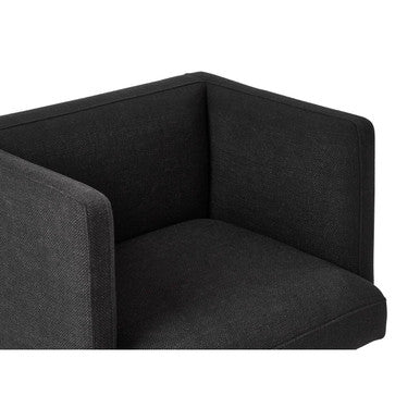 Black Dining Chair with Silver Legs | Piermount