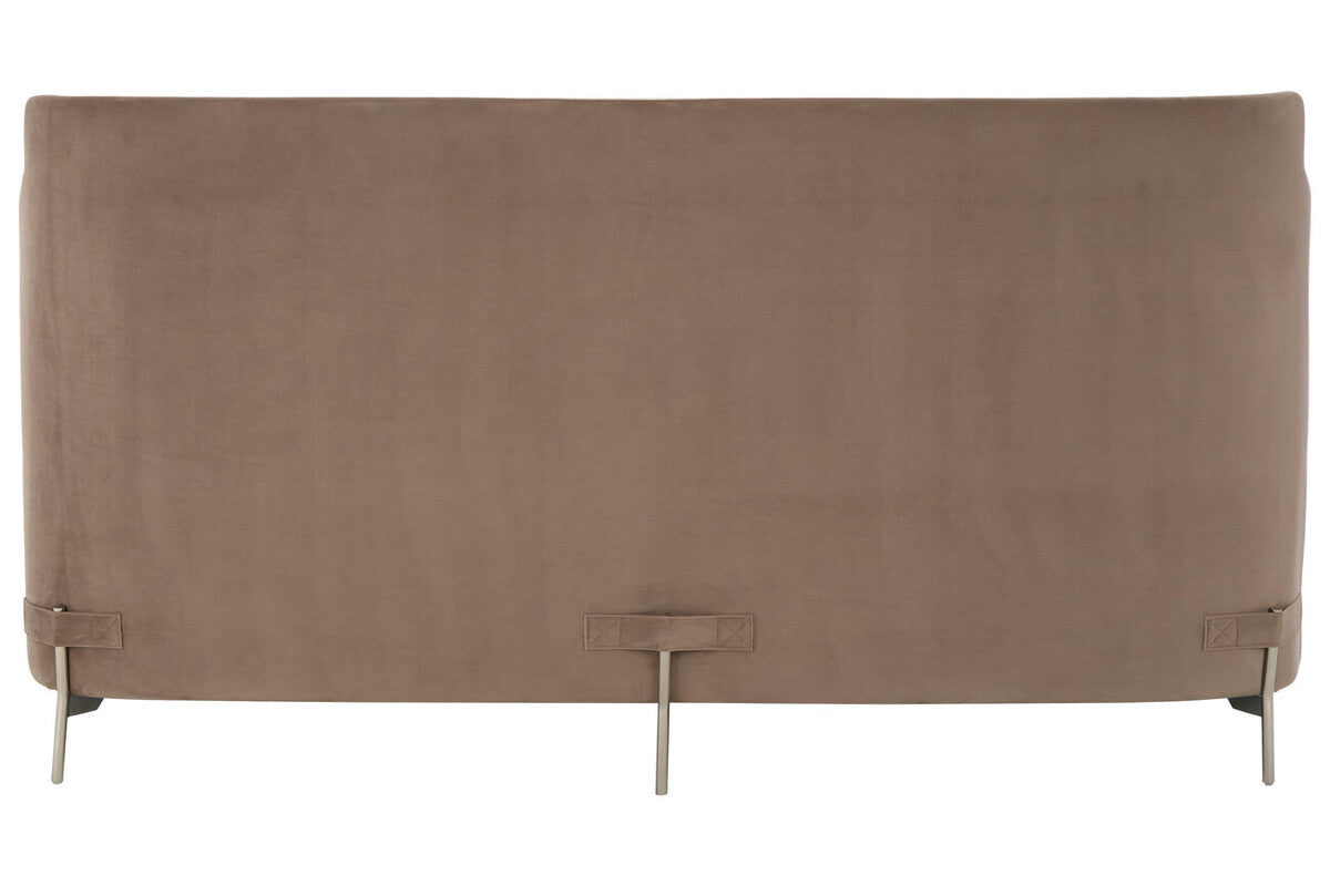 White and Mink 2 Seater Sofa with Metal Base | Piermount