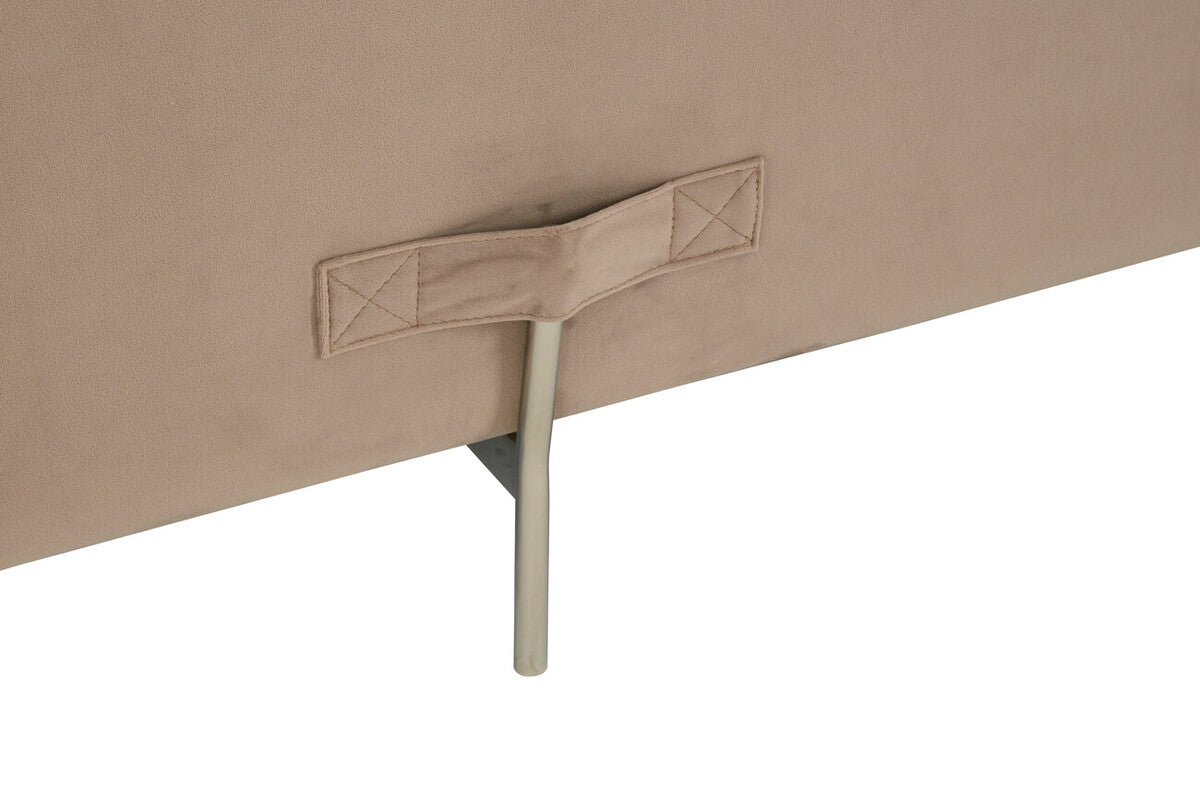 White and Mink 2 Seater Sofa with Metal Base | Piermount