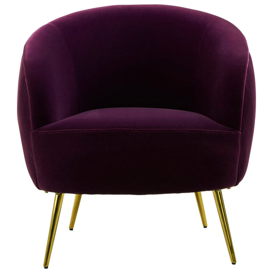 Manhattan Purple Velvet Armchair