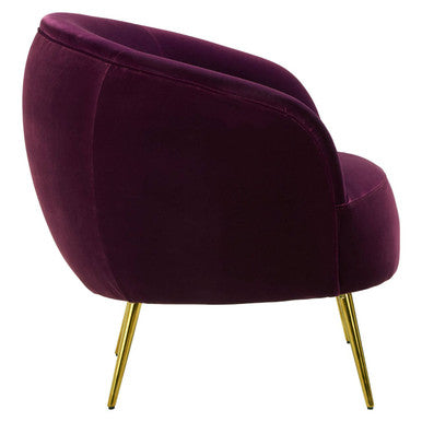 Manhattan Purple Velvet Armchair