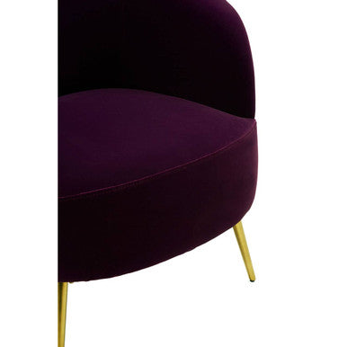 Manhattan Purple Velvet Armchair