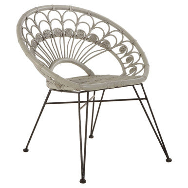 Grey Natural Rattan Chair | Manado
