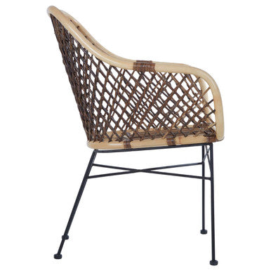 Manado Natural Croco Rattan Arm Chair