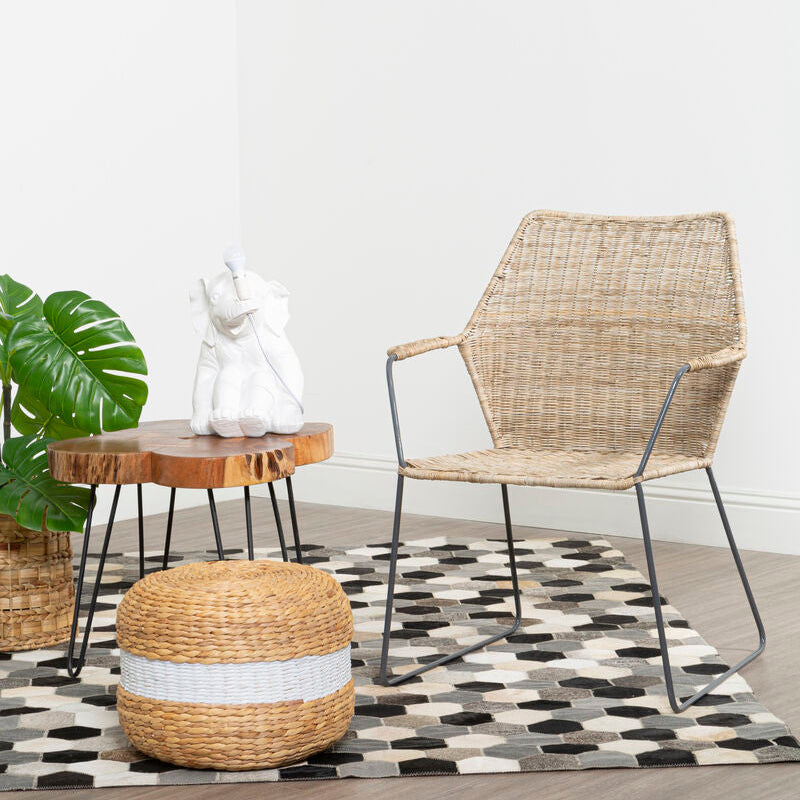 Manado Angled Design Natural Rattan Chair