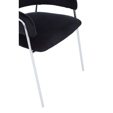 Tamzin Black Velvet Dining Chair