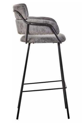 Tamzin Grey Faux Leather Bar Chair