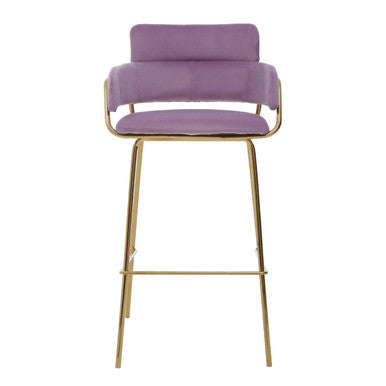 Tamzin Pink Velvet Bar Chair