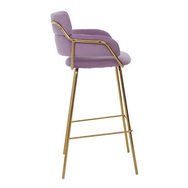 Tamzin Pink Velvet Bar Chair