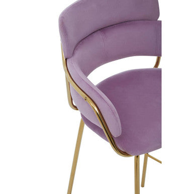 Tamzin Pink Velvet Bar Chair