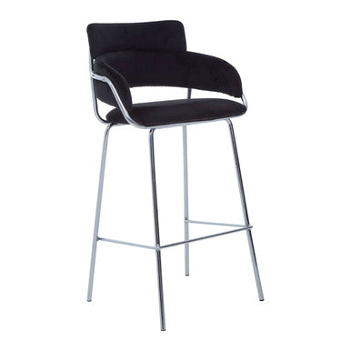 Black Velvet Bar Chair | Tamzin