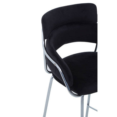 Black Velvet Bar Chair | Tamzin