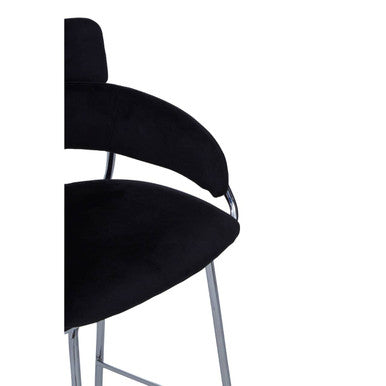 Black Velvet Bar Chair | Tamzin