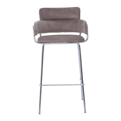 Tamzin Mink Velvet Bar Chair