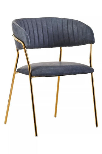 Tamzin Dark Grey Faux Leather Dining Chair