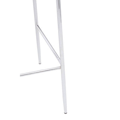 Tamzin Blue Velvet Chrome Finish Bar Chair