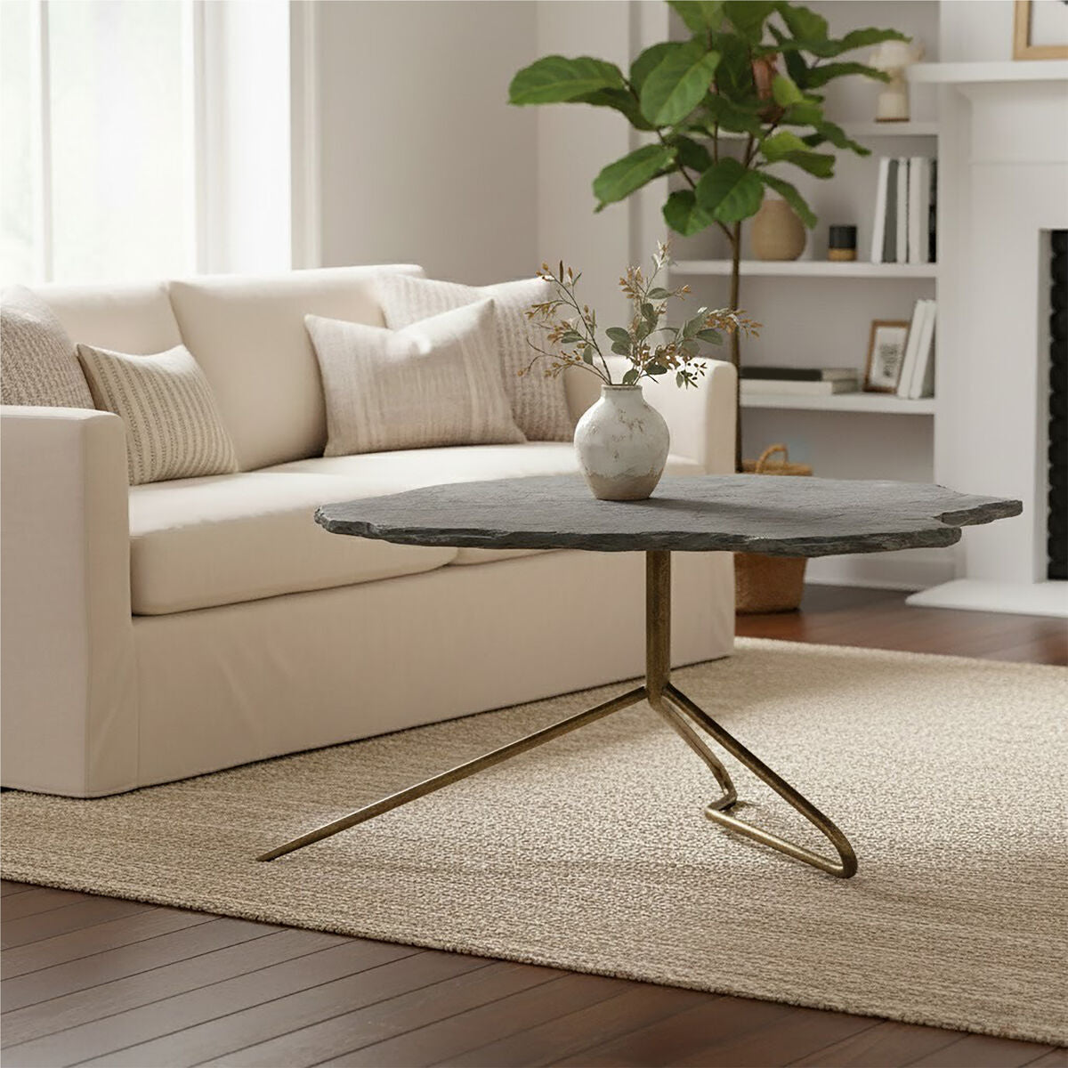 Rany Grey Stone Top Coffee Table