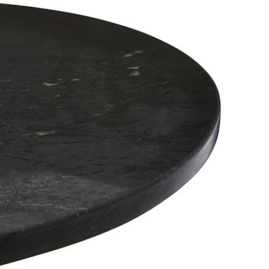 Rany Black Marble Top Side Table