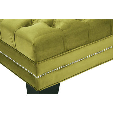 Sofia Moss Velvet Footstool