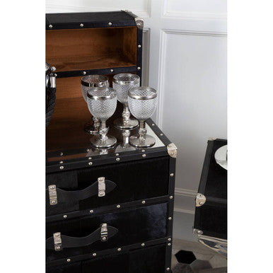 Kensington Townhouse Hair On Leather Drinks Cabinet