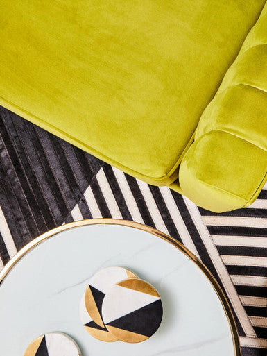 3 Seater Green Velvet Sofa | Brasa