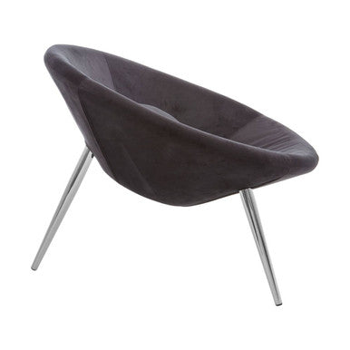 Arto Black Velvet Chair with Cushion