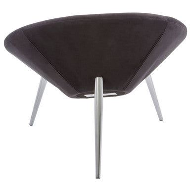 Arto Black Velvet Chair with Cushion