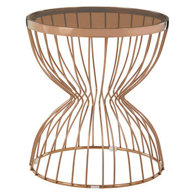 Tula Round Hourglass Base Side Table