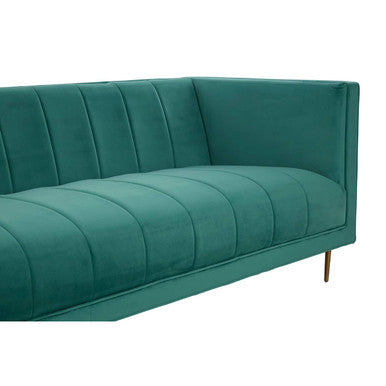 Otylia 3 Seat Green Sofa