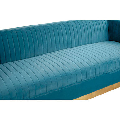 Opal 3 Seat Light Blue Sofa