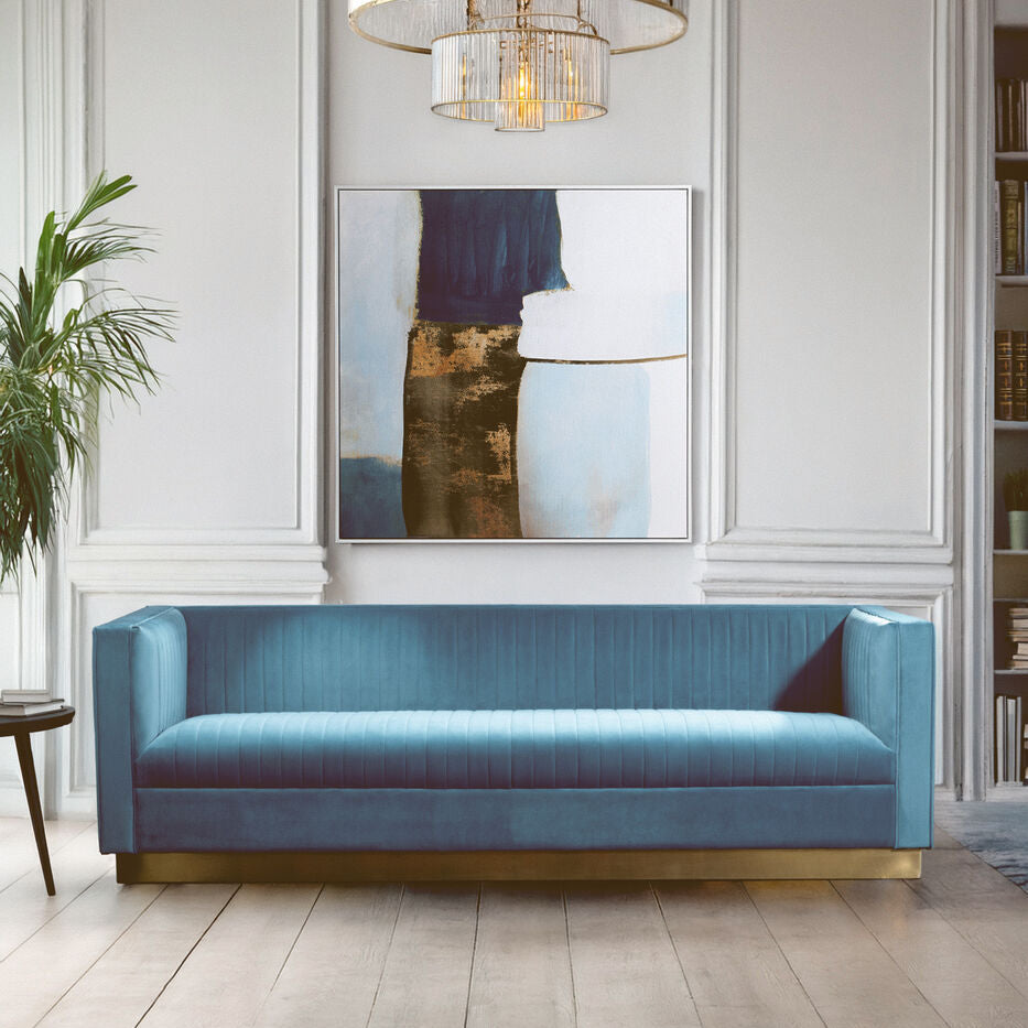 3 Seater Light Blue Sofa | Opal