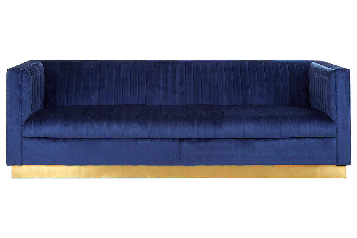 3 Seater Deep Blue Sofa | Opal