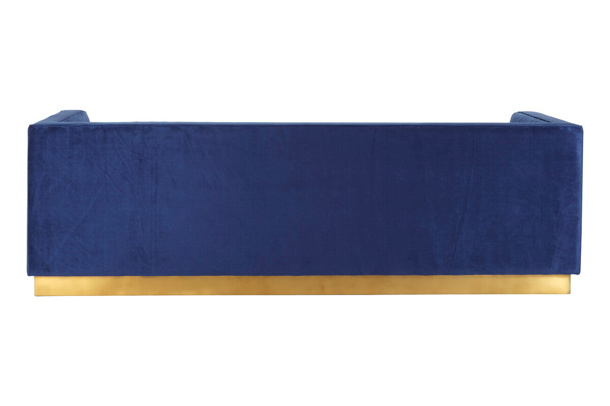 Opal 3 Seat Deep Blue Sofa