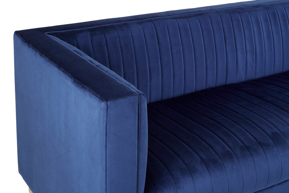 Opal 3 Seat Deep Blue Sofa