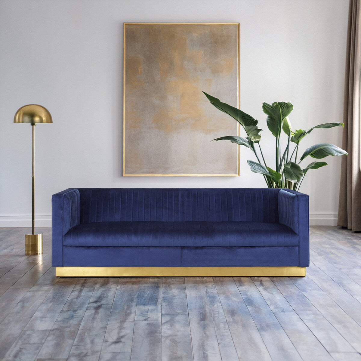 3 Seater Deep Blue Sofa | Opal