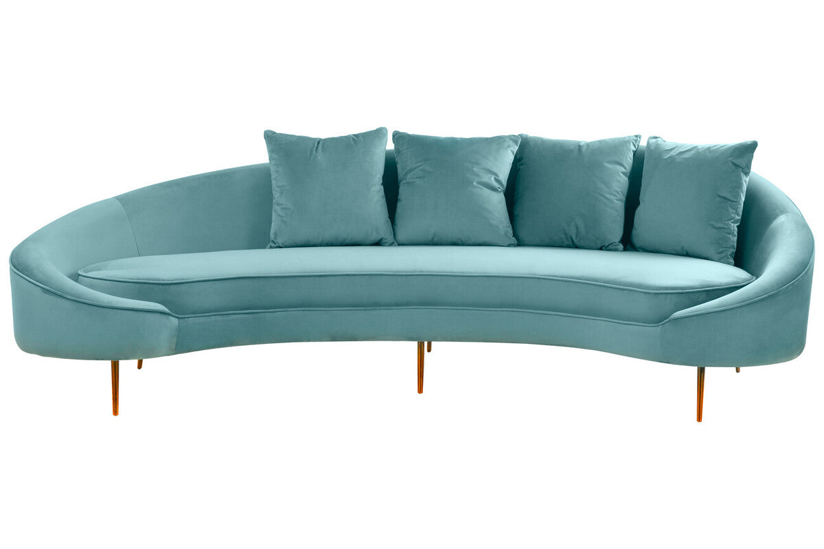 Osdin 4 Seat Light Turquoise Sofa