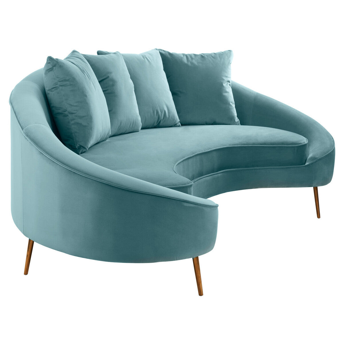 Osdin 4 Seat Light Turquoise Sofa