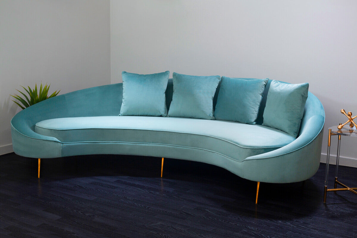 Osdin 4 Seat Light Turquoise Sofa