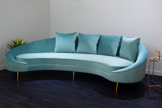Osdin 4 Seat Light Turquoise Sofa