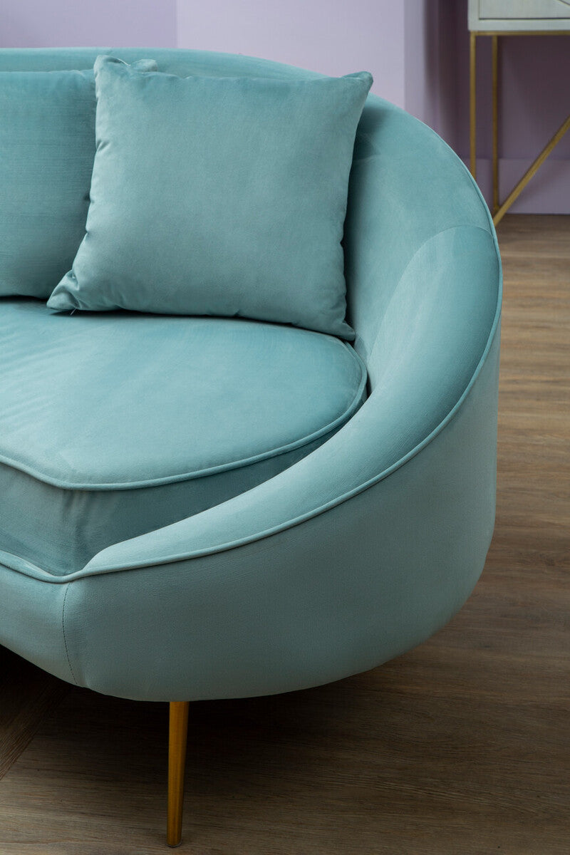 Osdin 4 Seat Light Turquoise Sofa