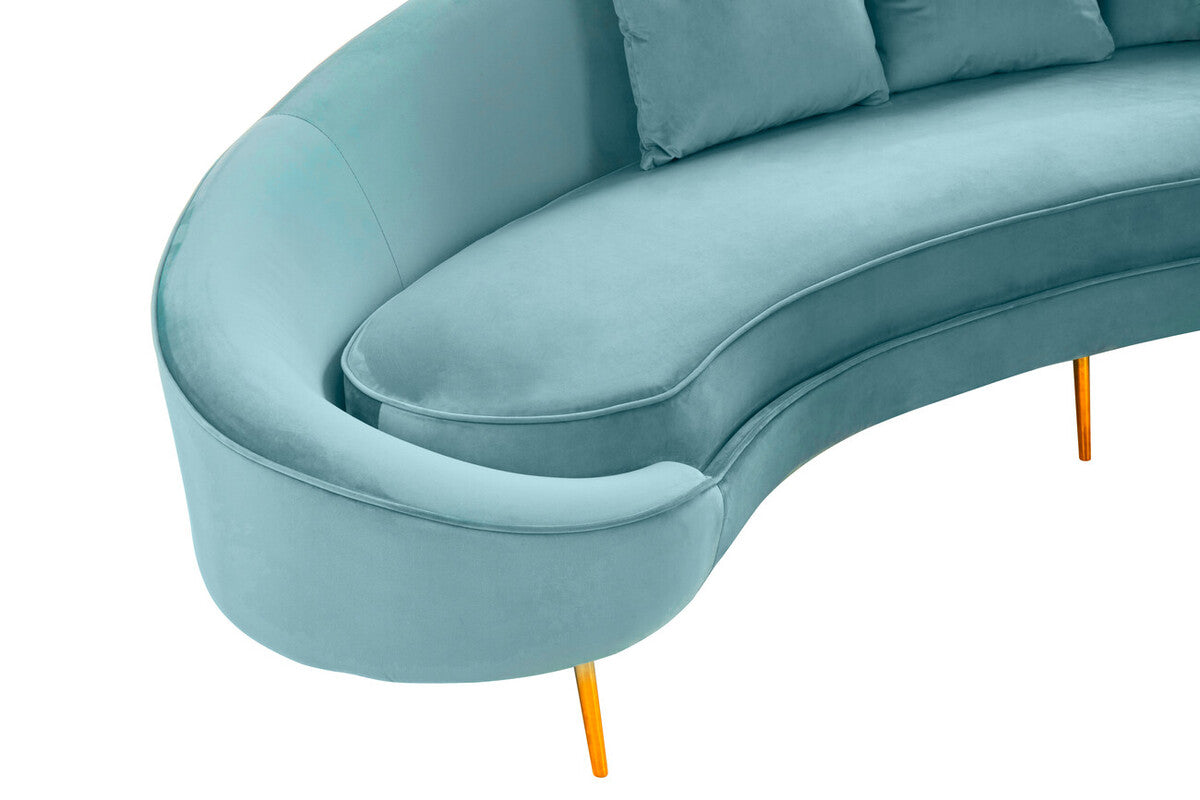 Osdin 4 Seat Light Turquoise Sofa