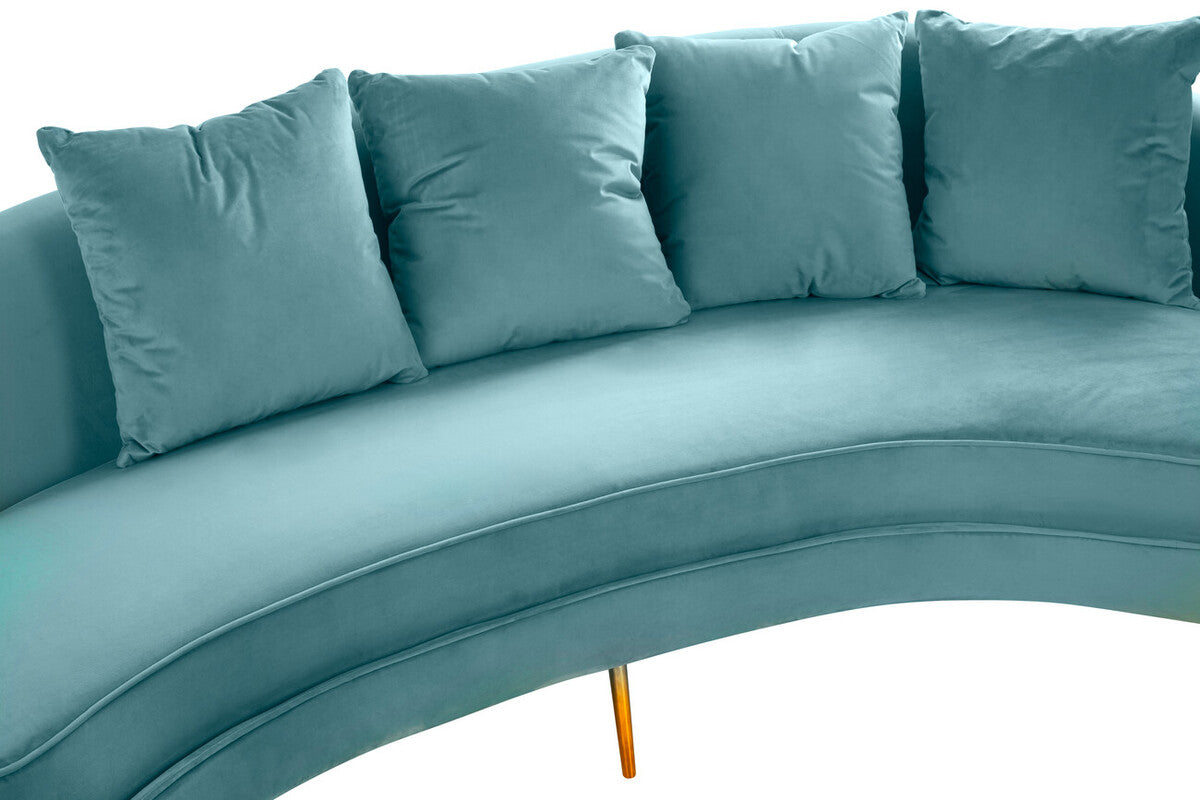 Osdin 4 Seat Light Turquoise Sofa