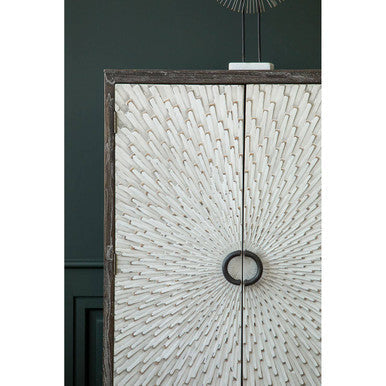 Milan Two Door Elm Wood Wine Cabinet