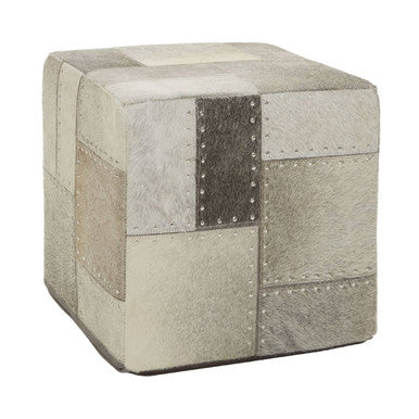 Safira Grey Pouffe